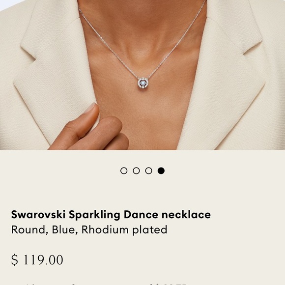 NIB Swarovski Sparkling Dance necklace in Blue - Picture 6 of 7